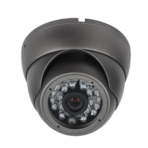 2MP HD 4-Way 1080P Armored Turret Mini Dome Camera, 2.8mm lens, Grey